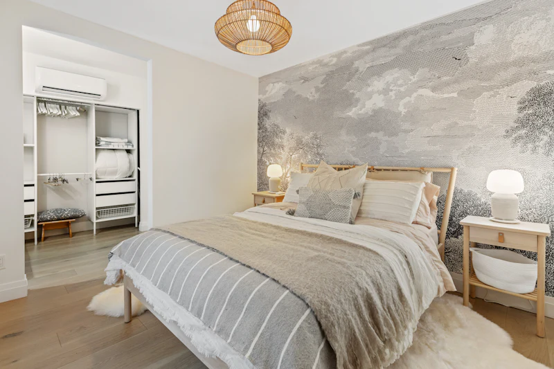 Work With Us & Media Kit | The Decor Nook Partnerships 3 Neutral bedroom styling with layered bedding for an interior editorial feature
